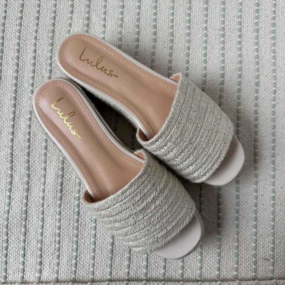 New Lulus Espadrille Flats Size 8.5 — Never Worn, With Box